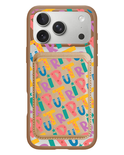 iPhone Magnetic Wallet Case - Playful Monogram 4.0