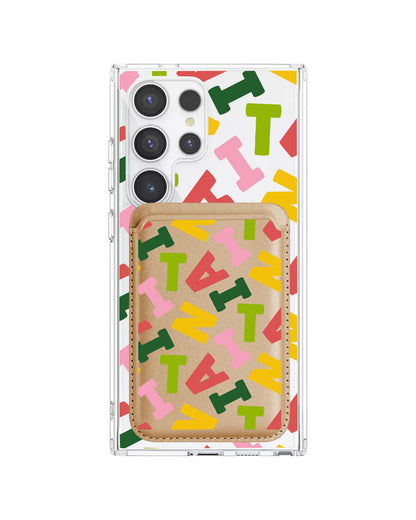 Android Magnetic Wallet Case - Scattered Monogram 3.0