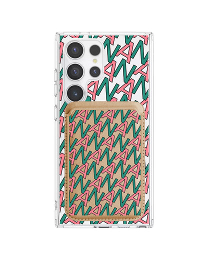Android Magnetic Wallet Case - Initial Monogram 7.0
