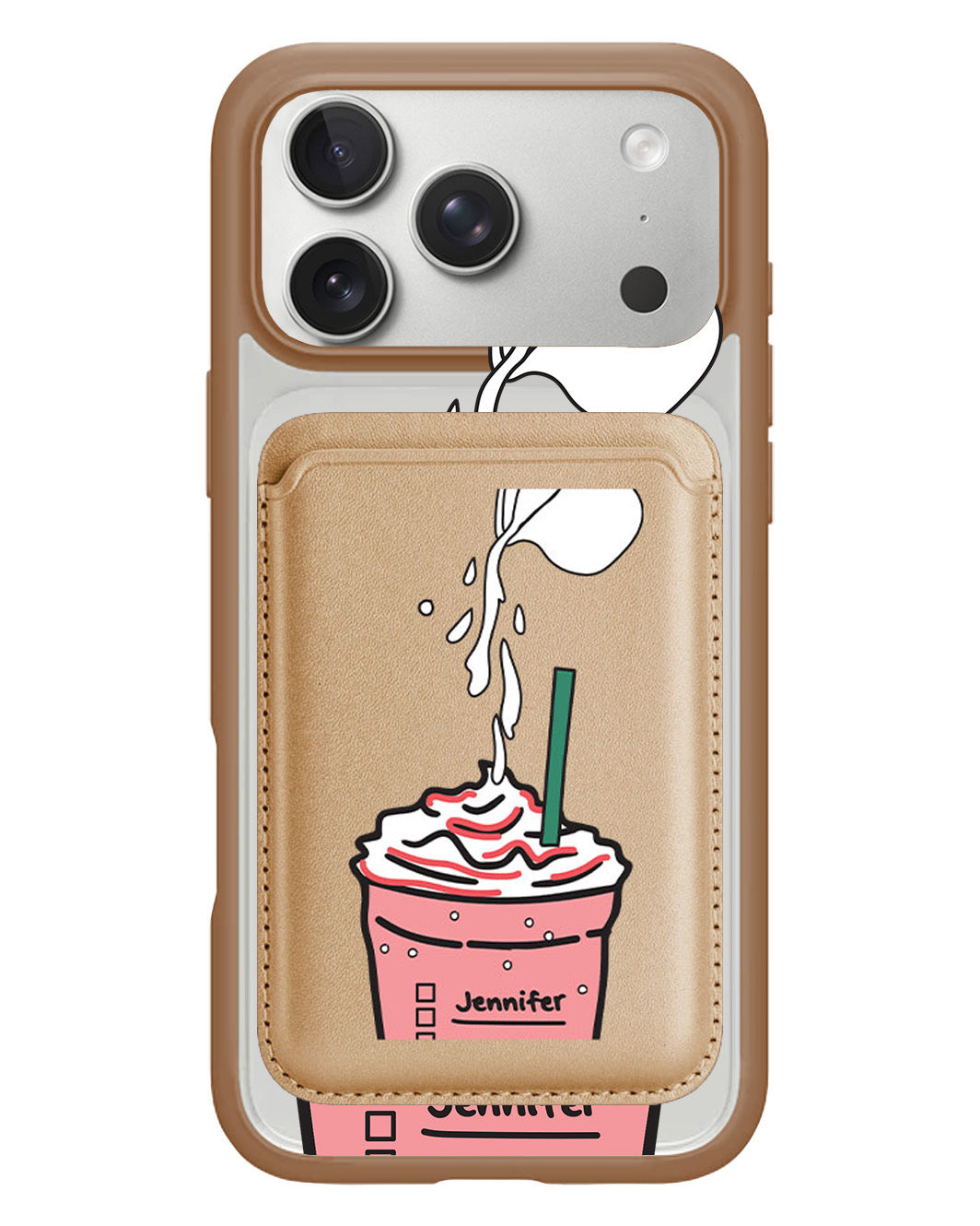 iPhone Magnetic Wallet Case - Raspberry Frappe