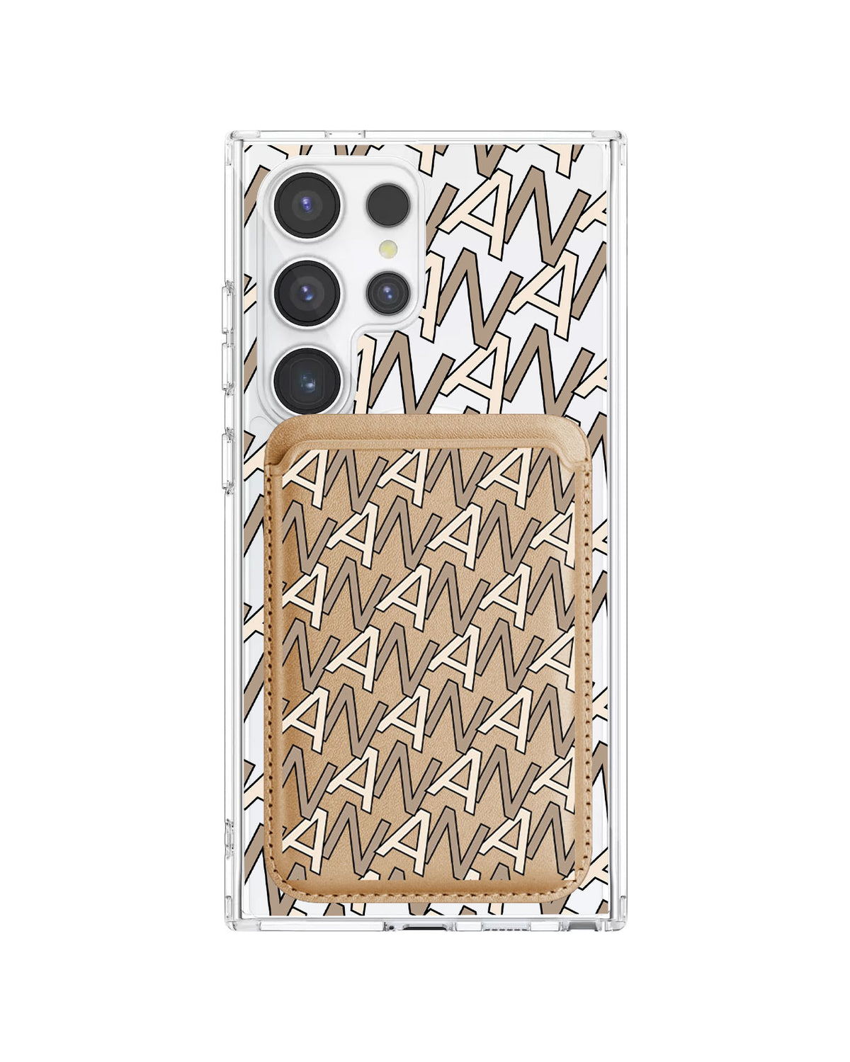 Android Magnetic Wallet Case - Initial Monogram 4.0