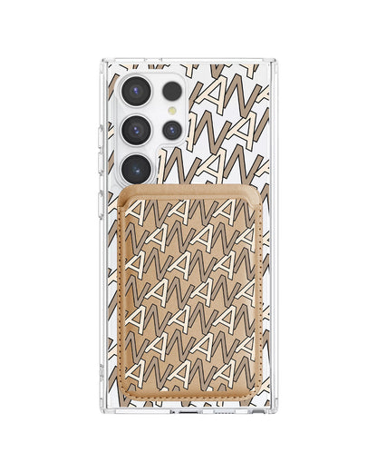 Android Magnetic Wallet Case - Initial Monogram 4.0