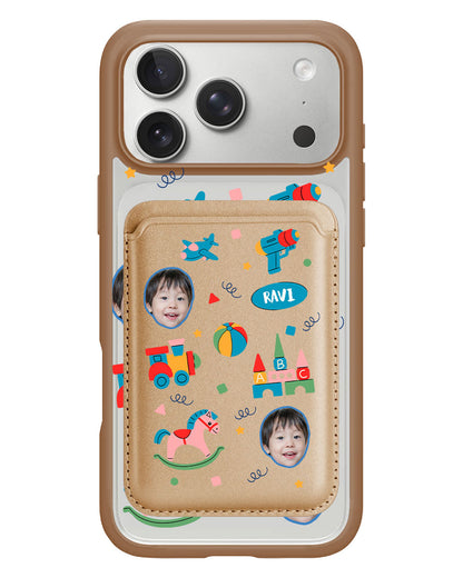 iPhone Magnetic Wallet Case - Face Grid Boys Toys