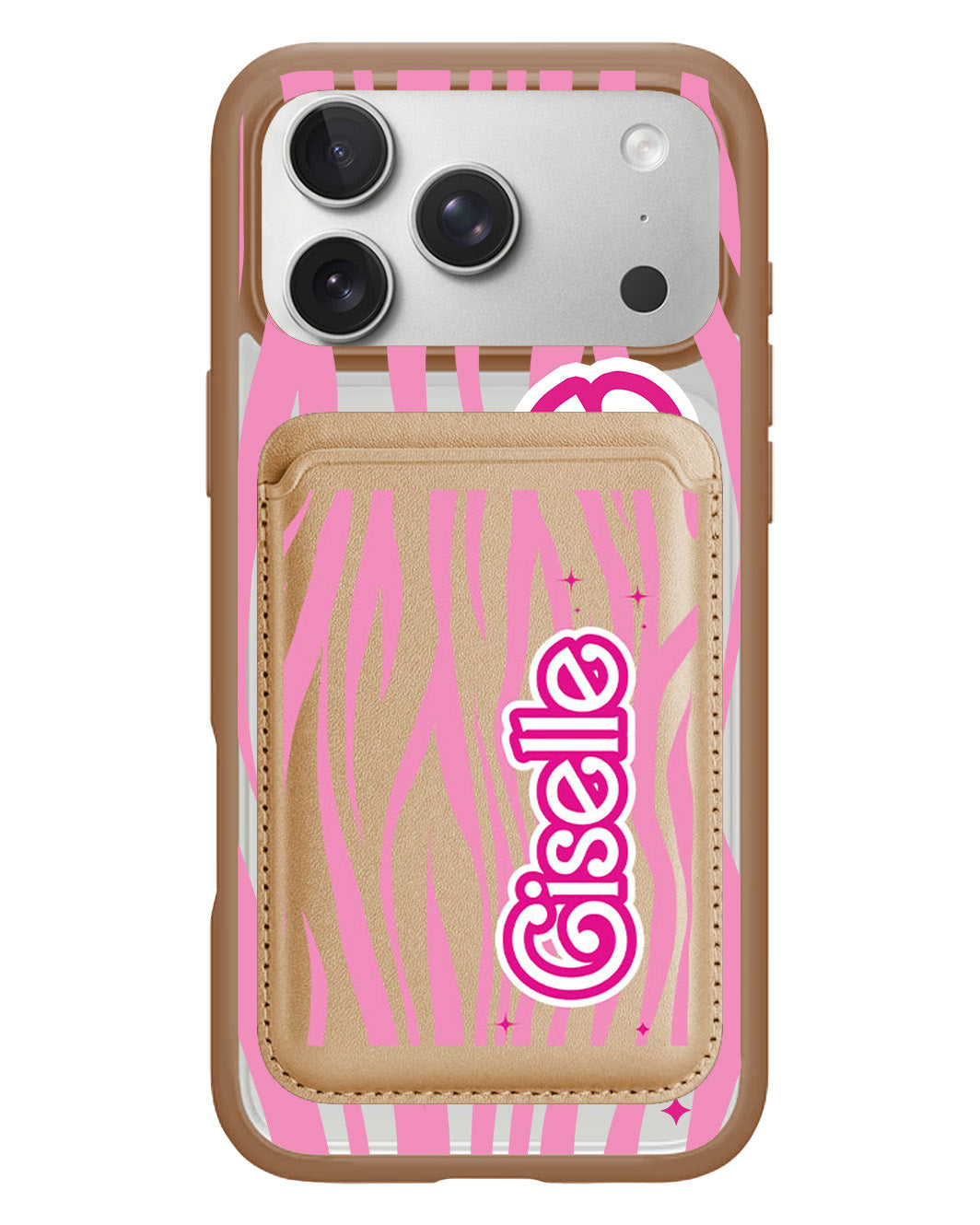 iPhone Magnetic Wallet Case - Barbie Zebra Pattern