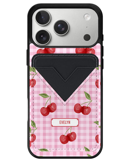 iPhone Avant Wallet Case - Cherry Tartan