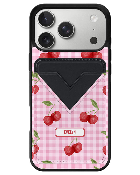 iPhone Avant Wallet Case - Cherry Tartan