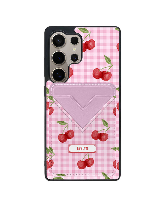 Android Avant Wallet Case - Cherry Tartan