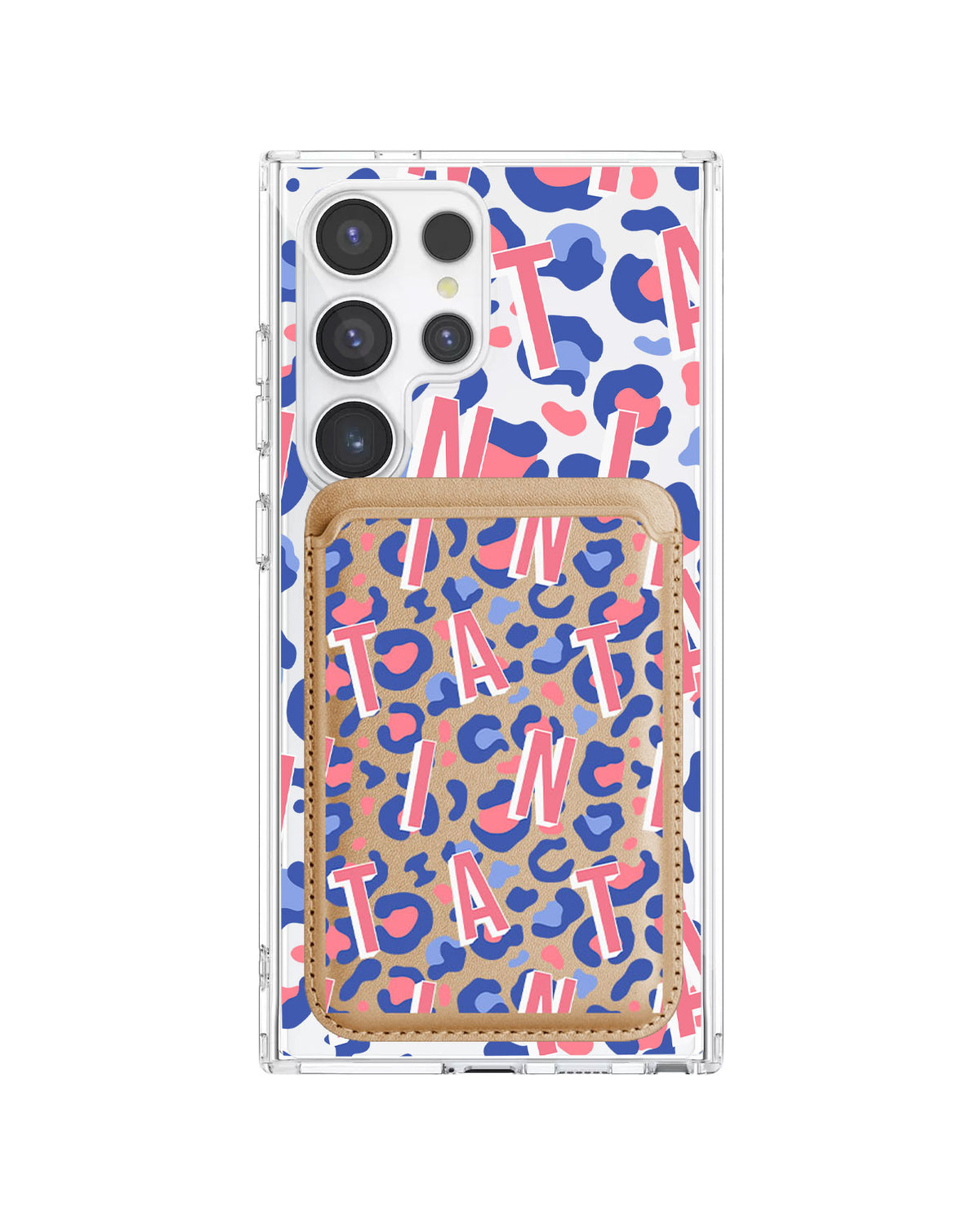 Android Magnetic Wallet Case - Leopard Monogram 1.0