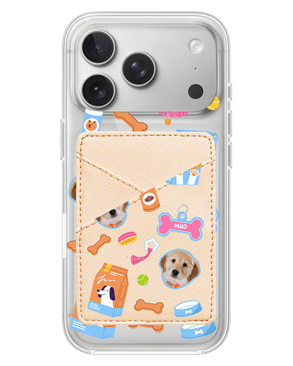 iPhone Phone Wallet Case - Pet Grid Puppy Sweet Treats