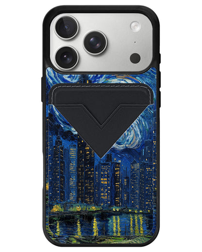 iPhone Avant Wallet Case - Starry Cityscape