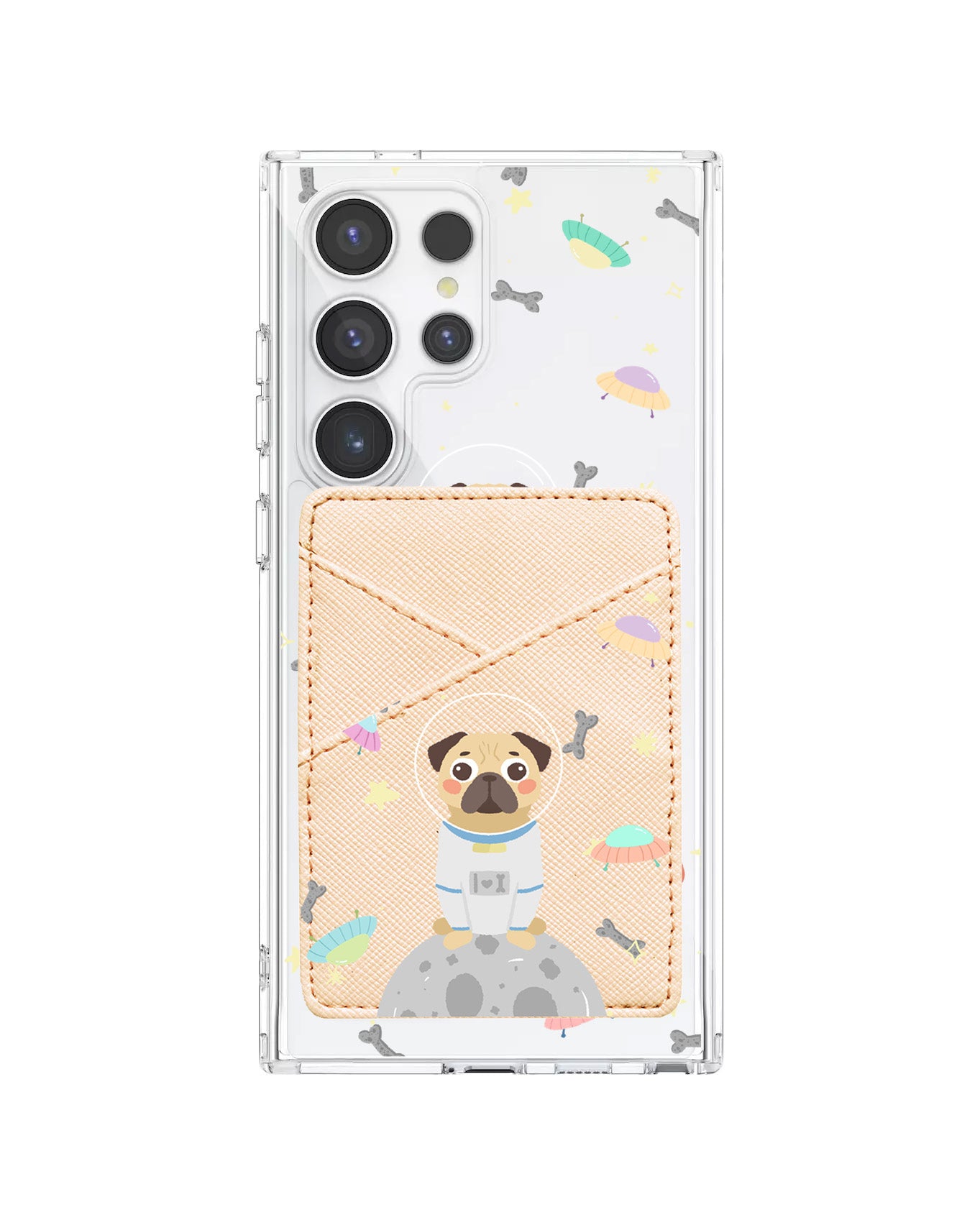 Android Phone Wallet Case - Pugstronaut