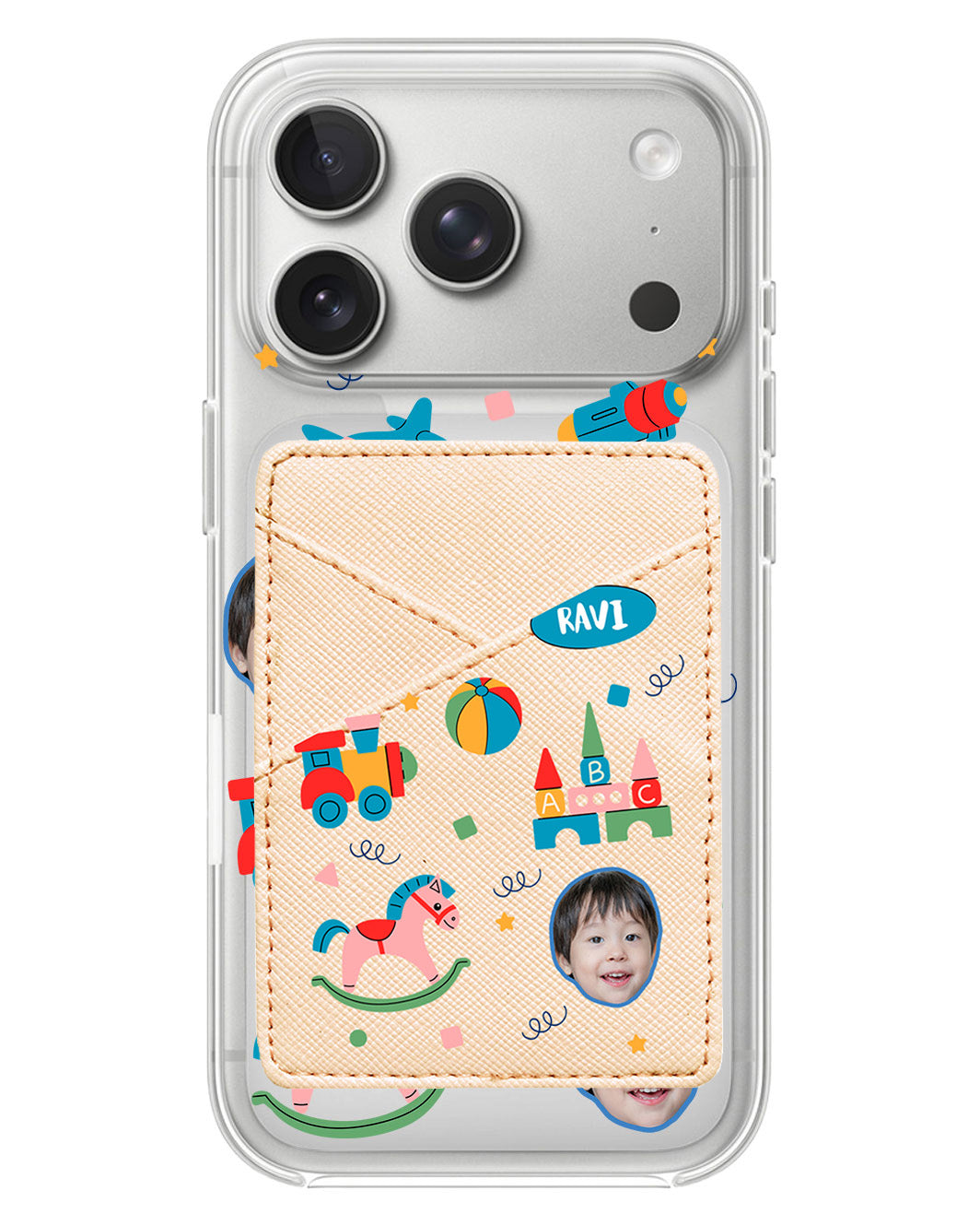 iPhone Phone Wallet Case - Face Grid Boys Toys