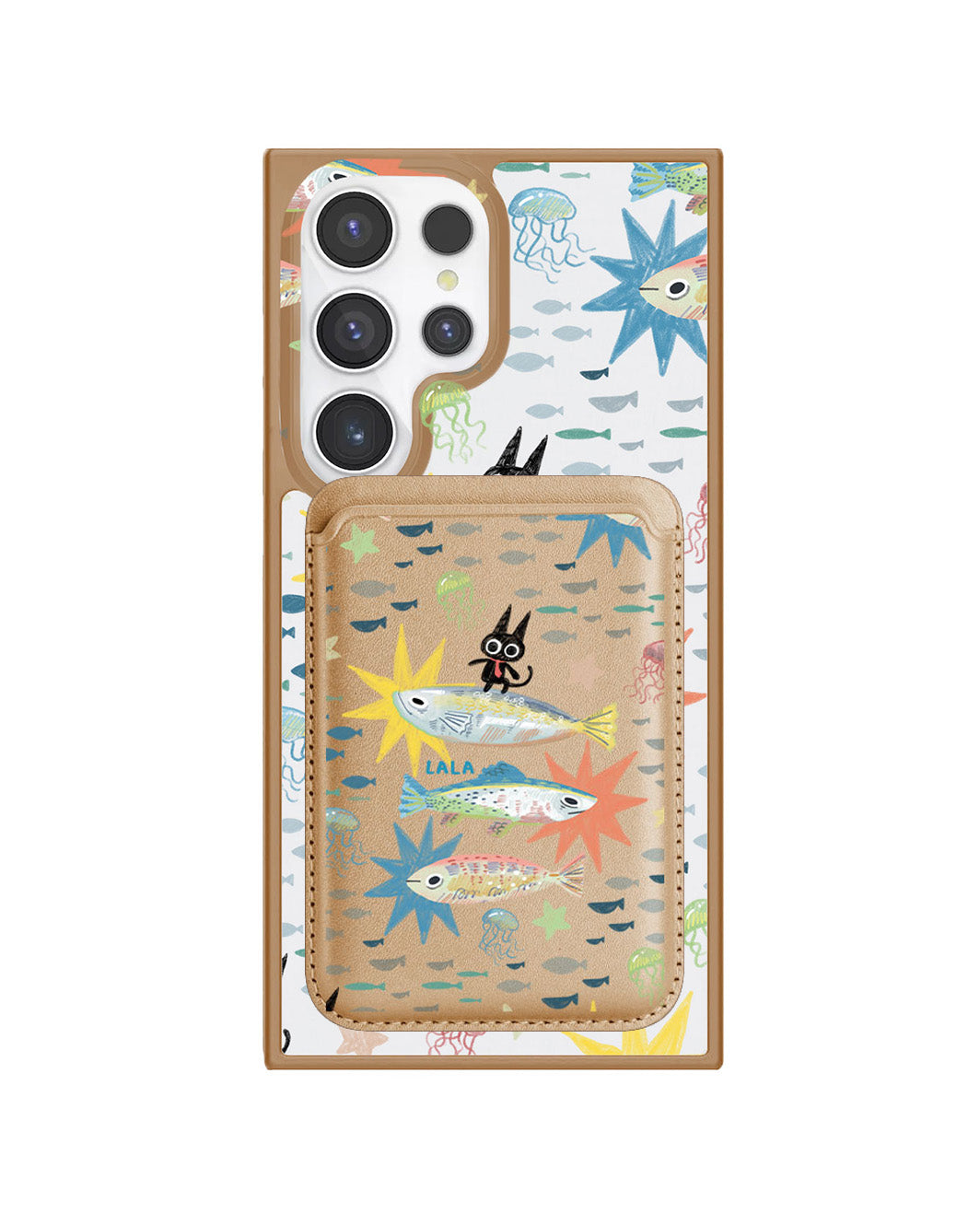 Android Magnetic Wallet Case - The Fish Surfer