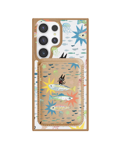 Android Magnetic Wallet Case - The Fish Surfer