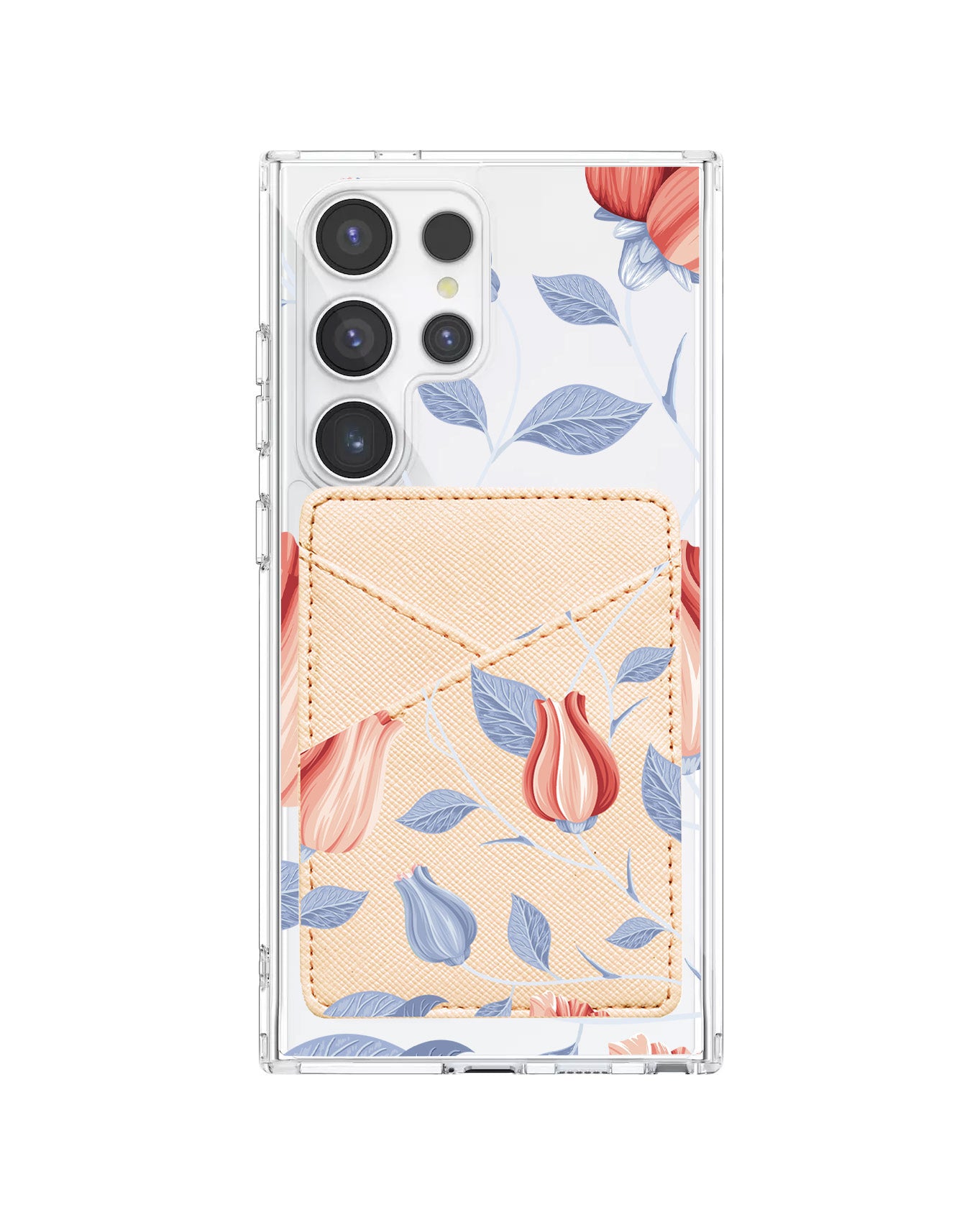 Android Phone Wallet Case - Red Tulip