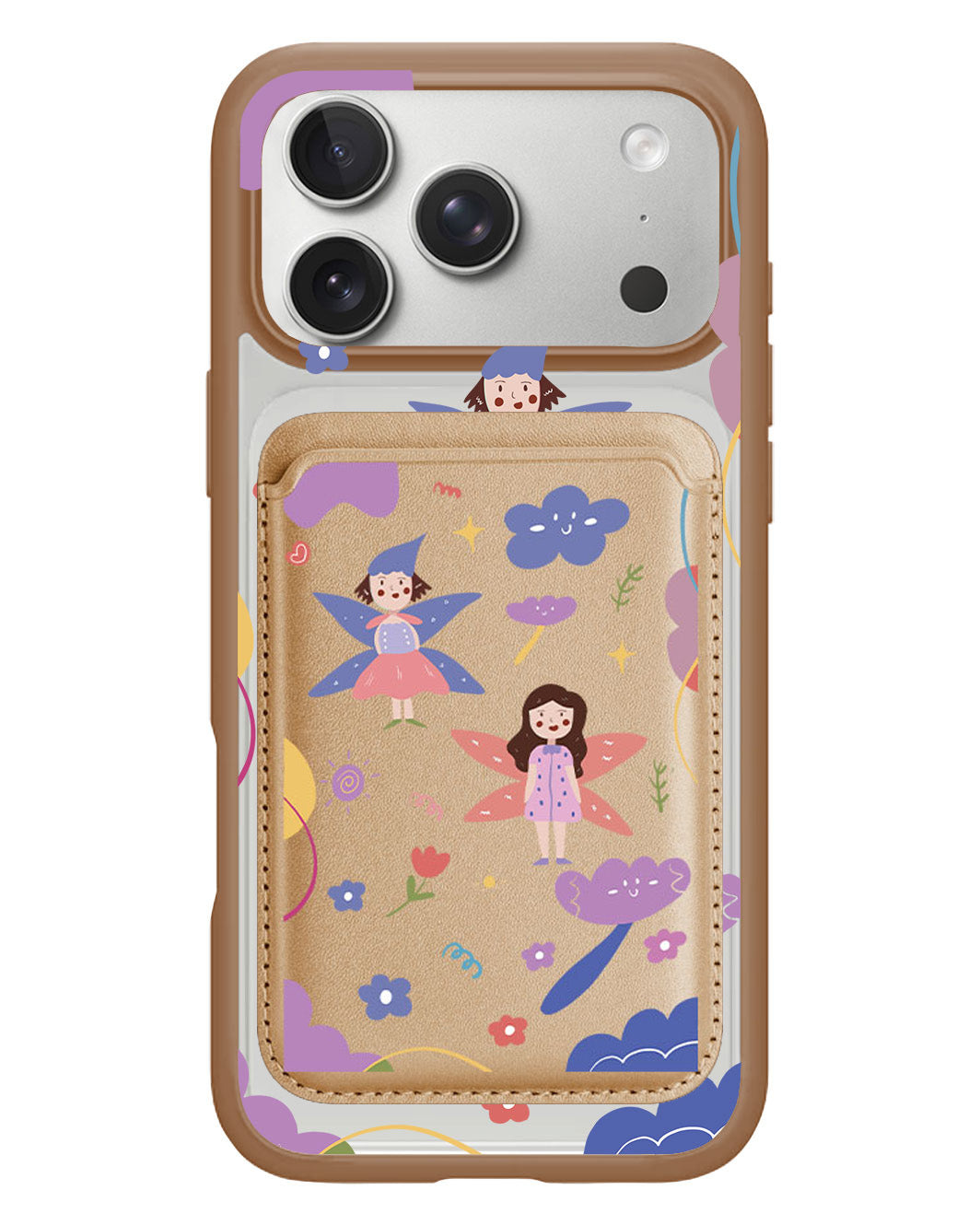 iPhone Magnetic Wallet Case - Fairy Pattern