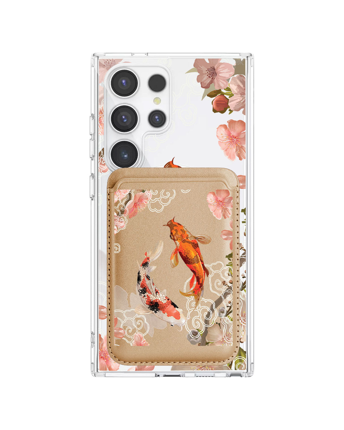 Android Magnetic Wallet Case - Oil Painting Koi