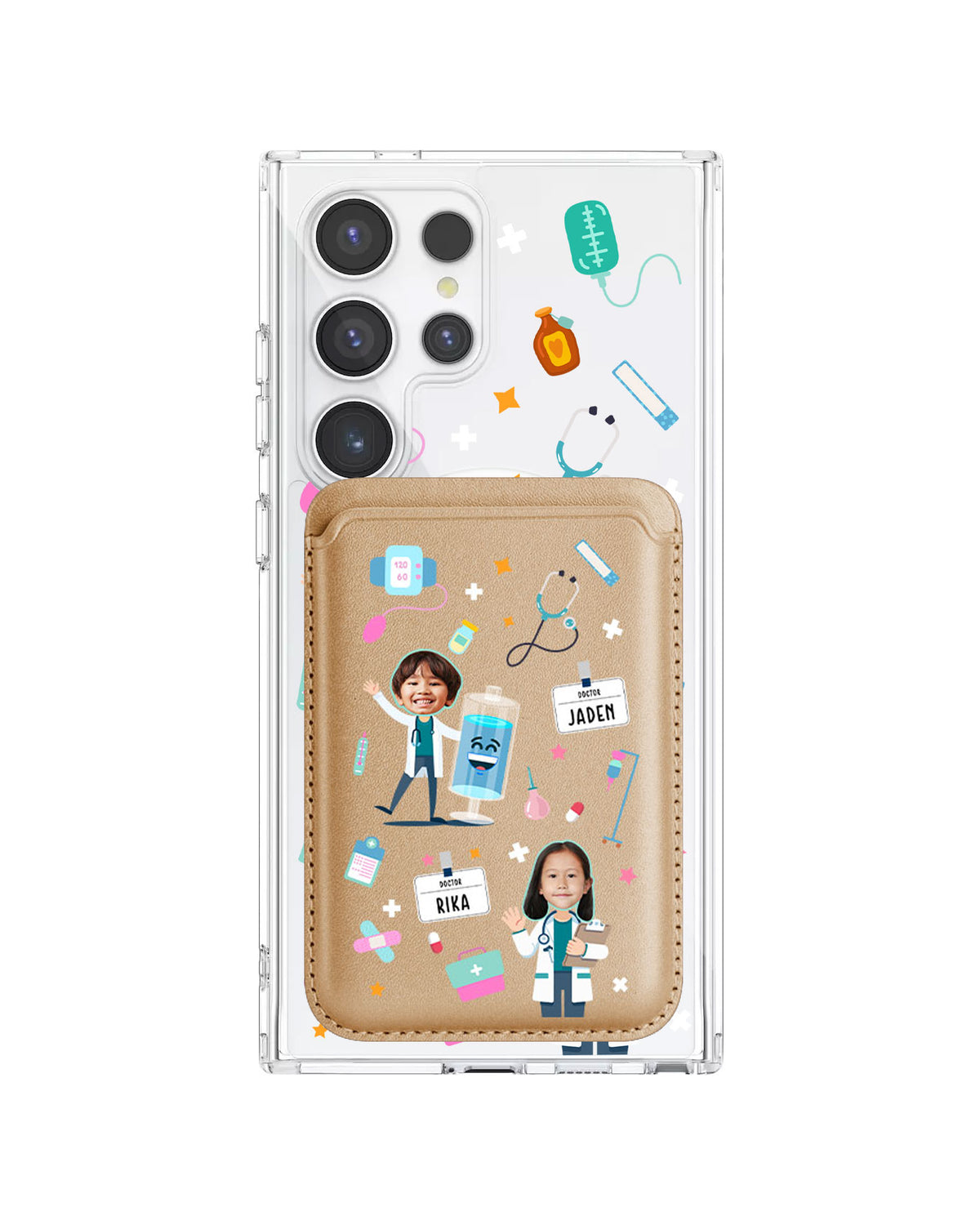 Android Magnetic Wallet Case - Face Grid Dream Doctor