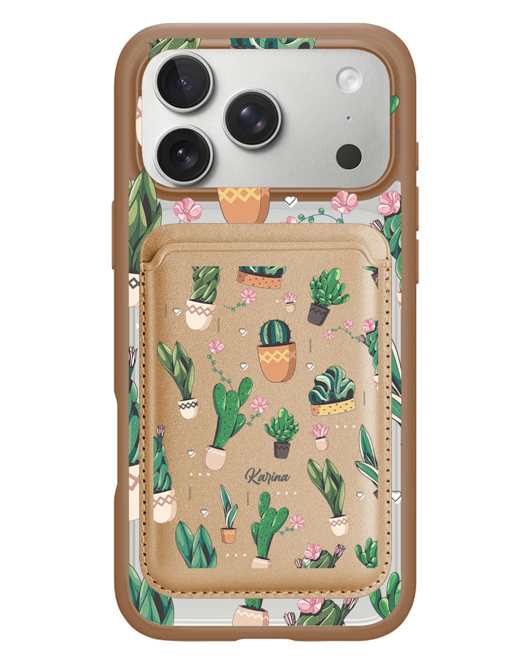 iPhone Magnetic Wallet Case - Cactus 3.0