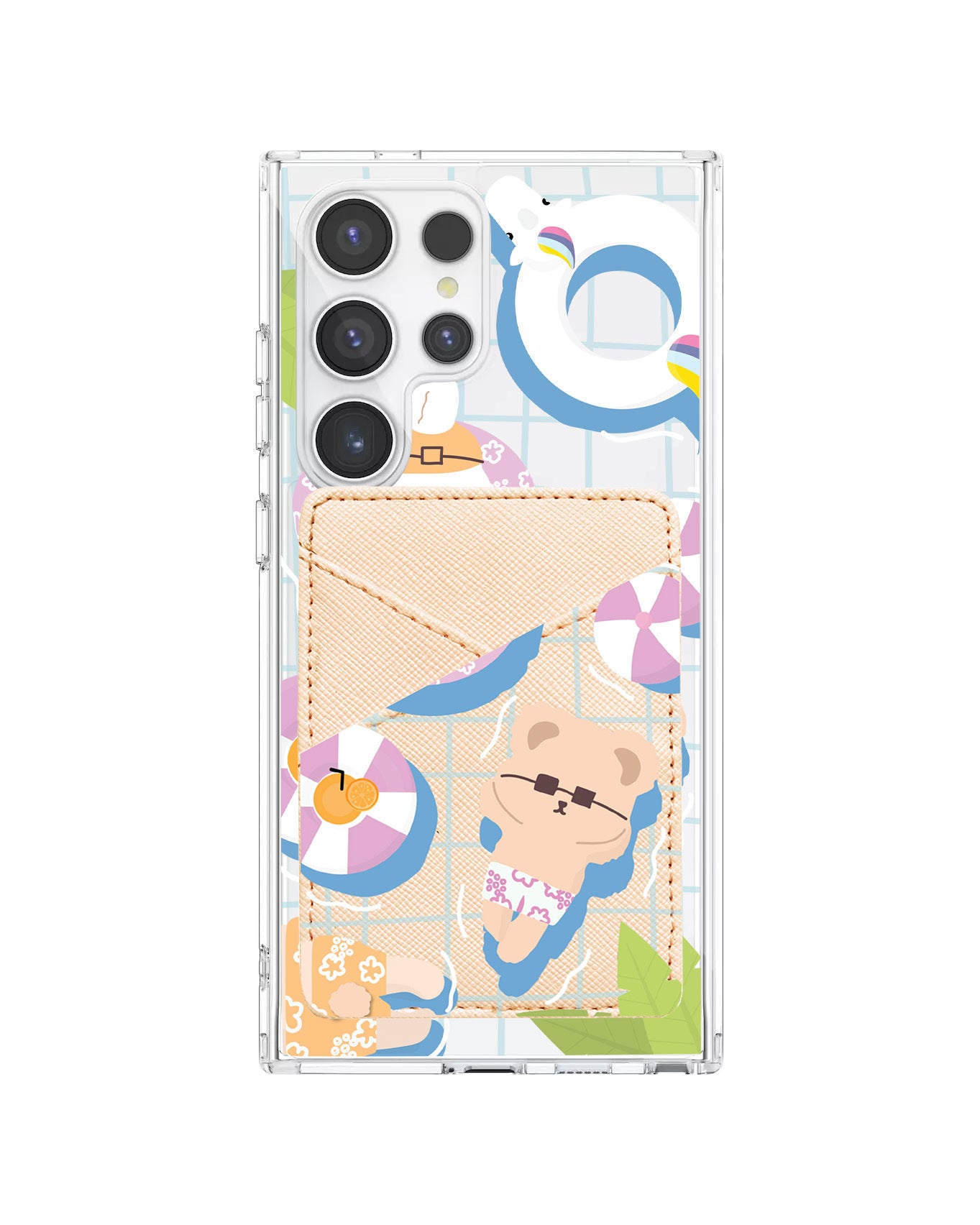 Android Phone Wallet Case - Pool Party Pink