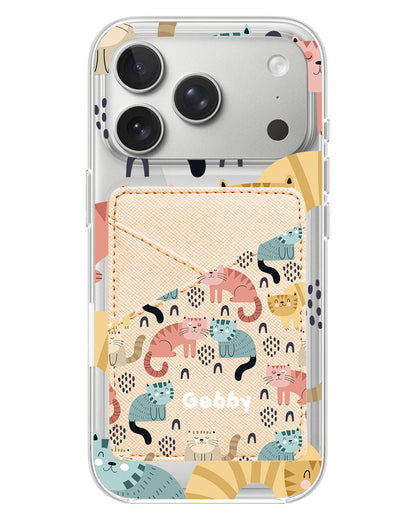 iPhone Phone Wallet Case - Rainbow Meow