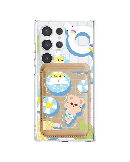 Android Magnetic Wallet Case - Pool Party Blue