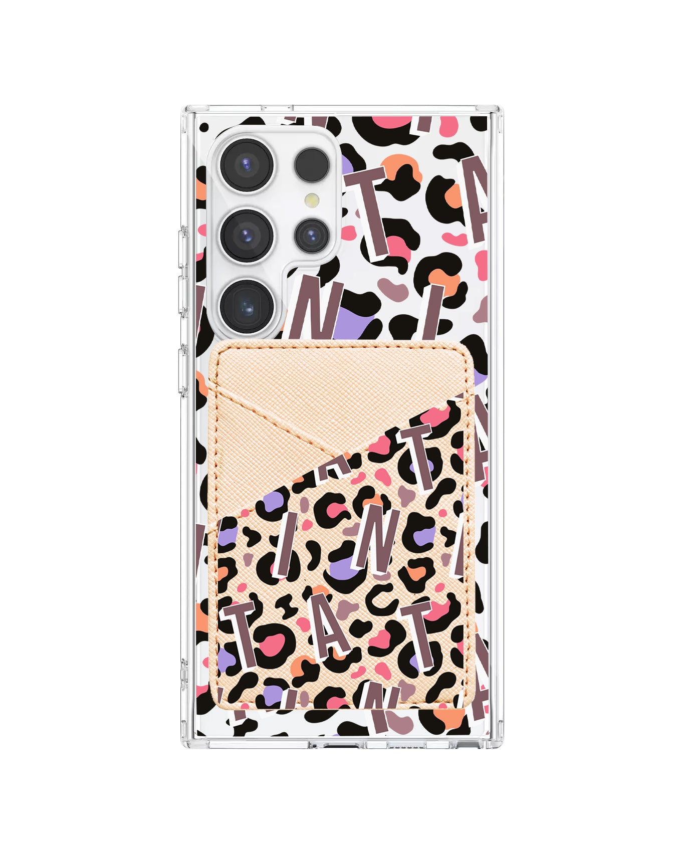 Android Phone Wallet Case - Leopard Monogram 5.0