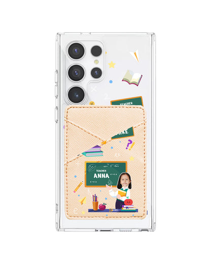 Android Phone Wallet Case - Face Grid Dream Teacher