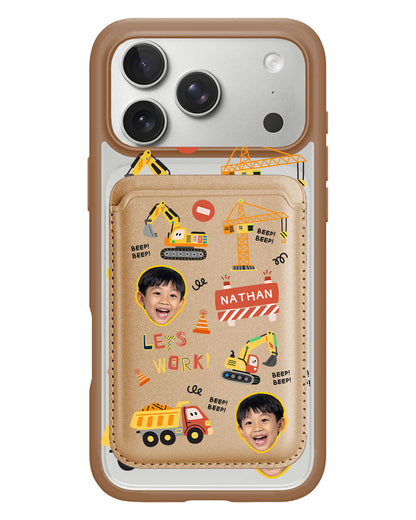 iPhone Magnetic Wallet Case - Face Grid Construction