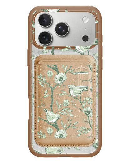 iPhone Magnetic Wallet Case - Lovebird Monochrome 4.0