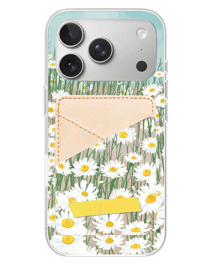 iPhone Phone Wallet Case - Oil Painting Daisy