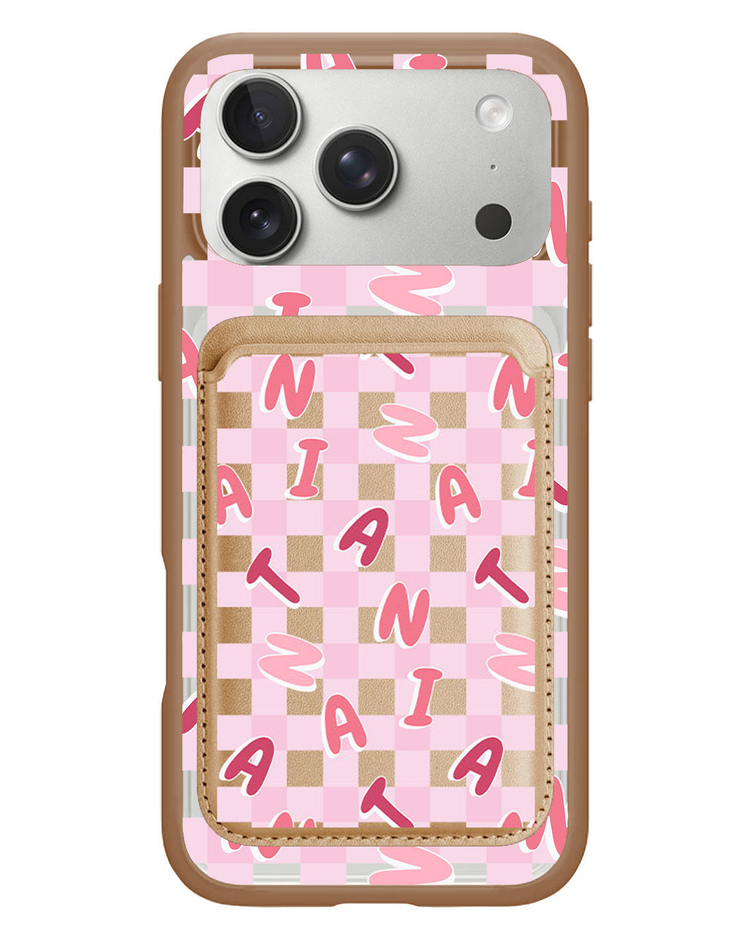 iPhone Magnetic Wallet Case - Checkered Monogram 1.0