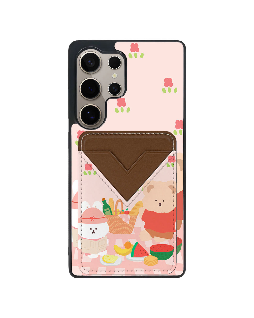 Android Avant Wallet Case - Picnic Bear Pink