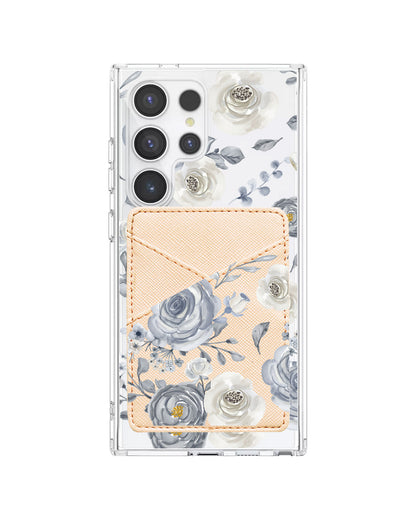 Android Phone Wallet Case - Blue Rose
