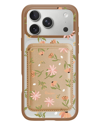 iPhone Magnetic Wallet Case - Cosmos Flower