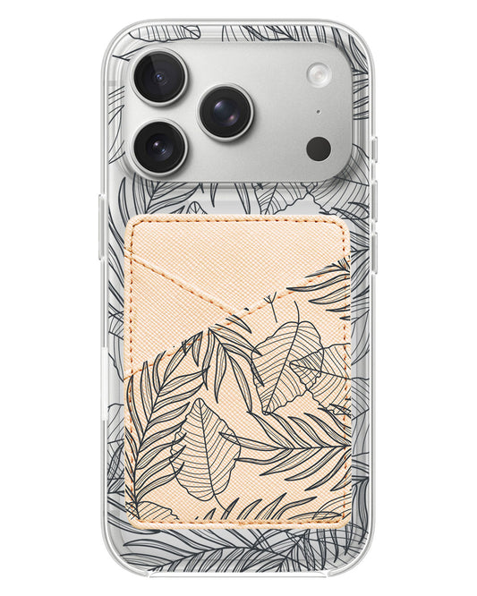 iPhone Phone Wallet Case - Sketchy Tropical 2.0