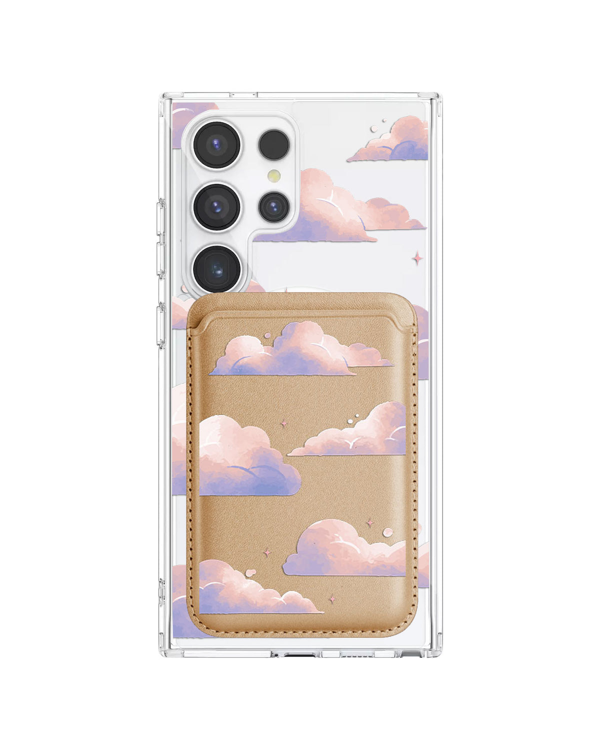 Android Magnetic Wallet Case - Pastel Clouds