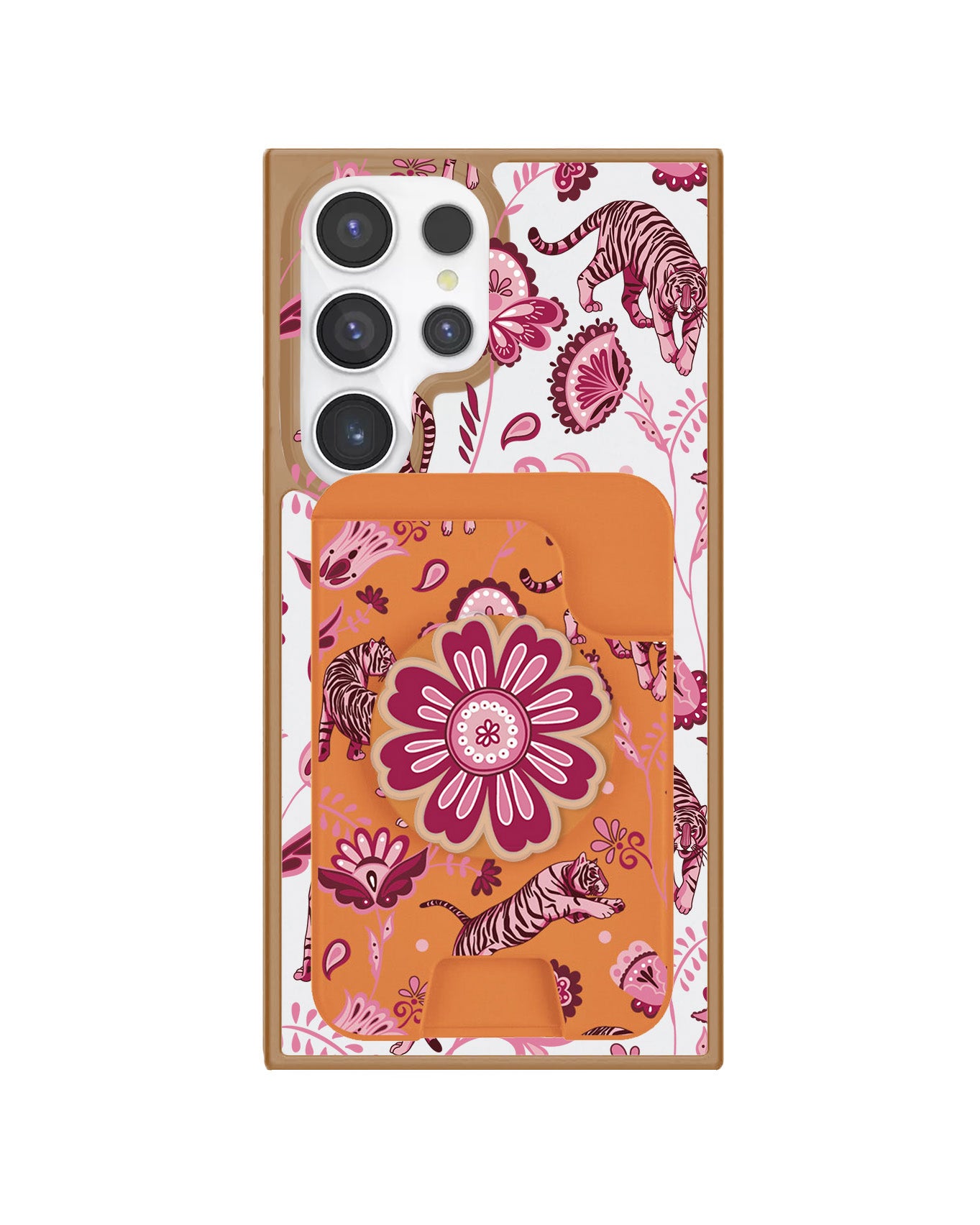 Android Magpop Wallet - Tiger & Floral 2.0