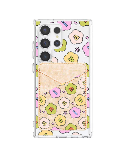 Android Phone Wallet Case - Flower Petals Monogram 1.0