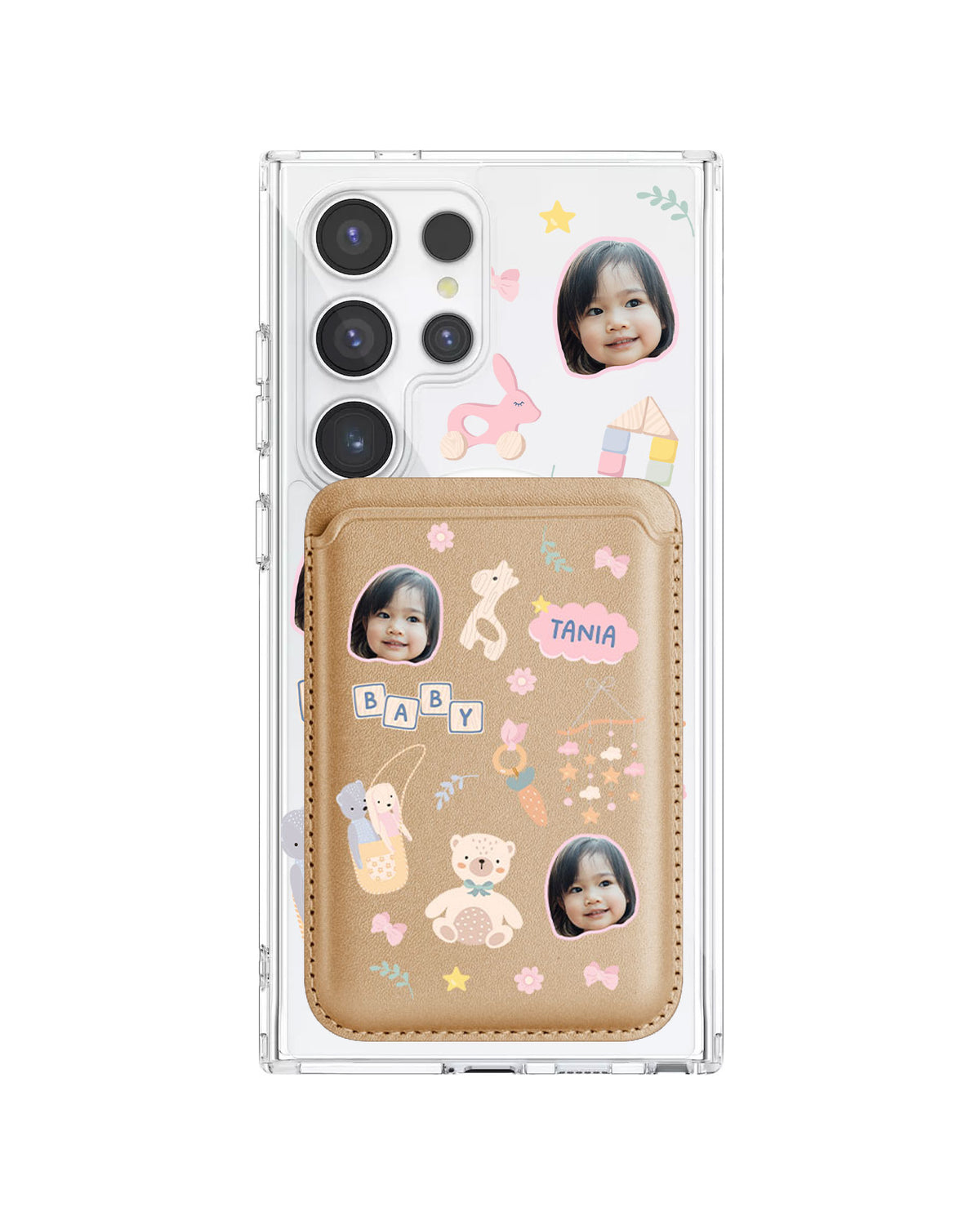 Android Magnetic Wallet Case - Face Grid Girl Toys
