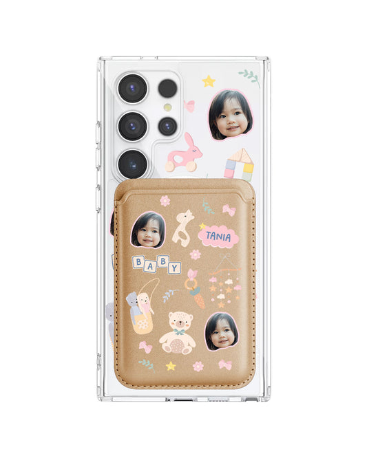 Android Magnetic Wallet Case - Face Grid Girl Toys