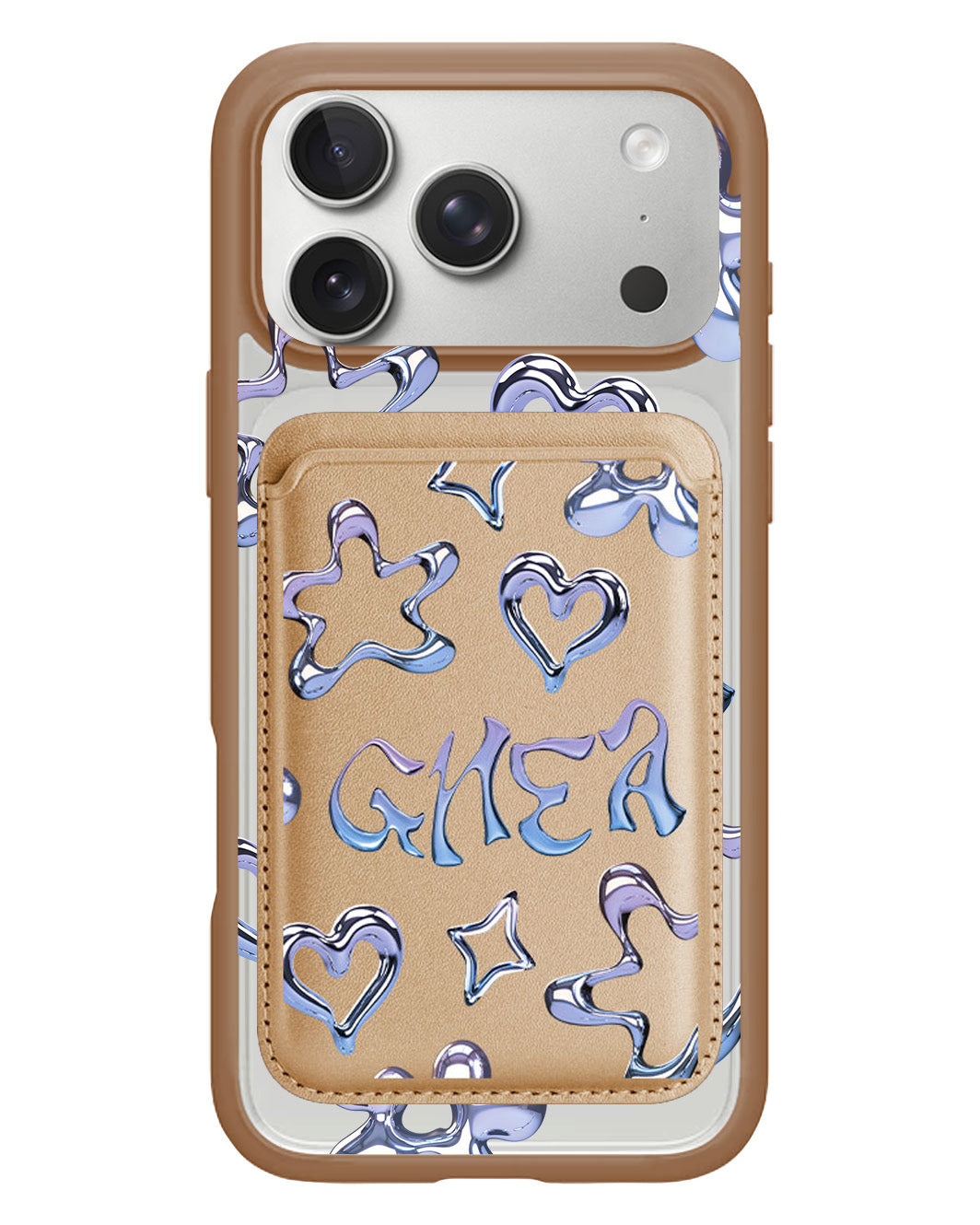 iPhone Magnetic Wallet Case - Chrome Monogram 1.0