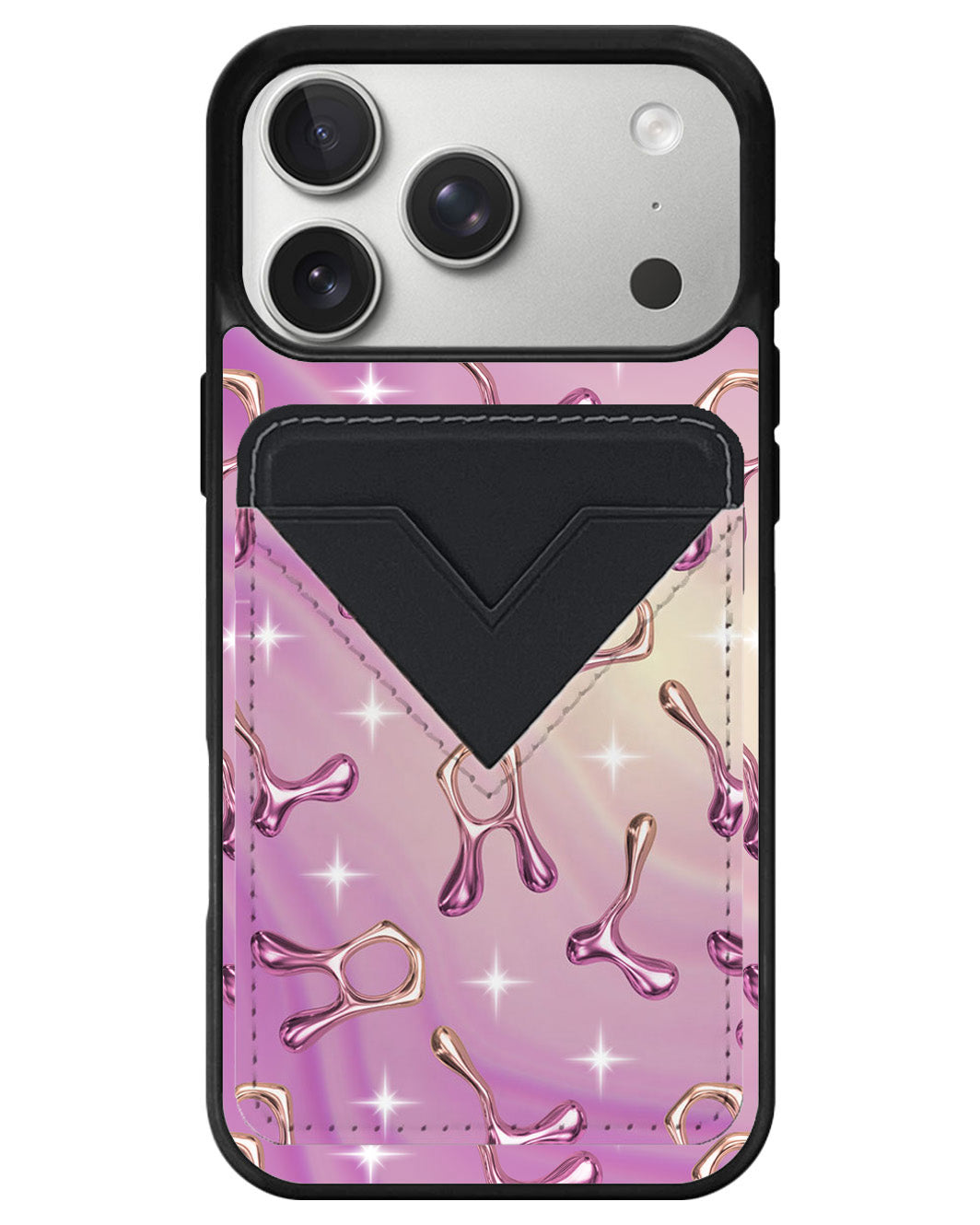 iPhone Avant Wallet Case - Chrome Monogram 3.0