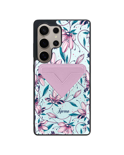 Android Avant Wallet Case - Pink Tulip