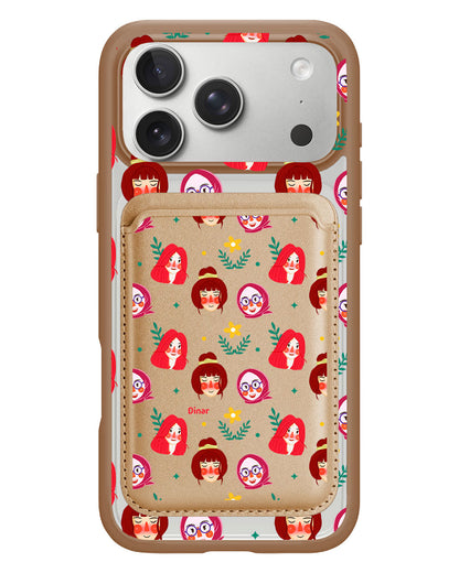 iPhone Magnetic Wallet Case - Lovely Faces