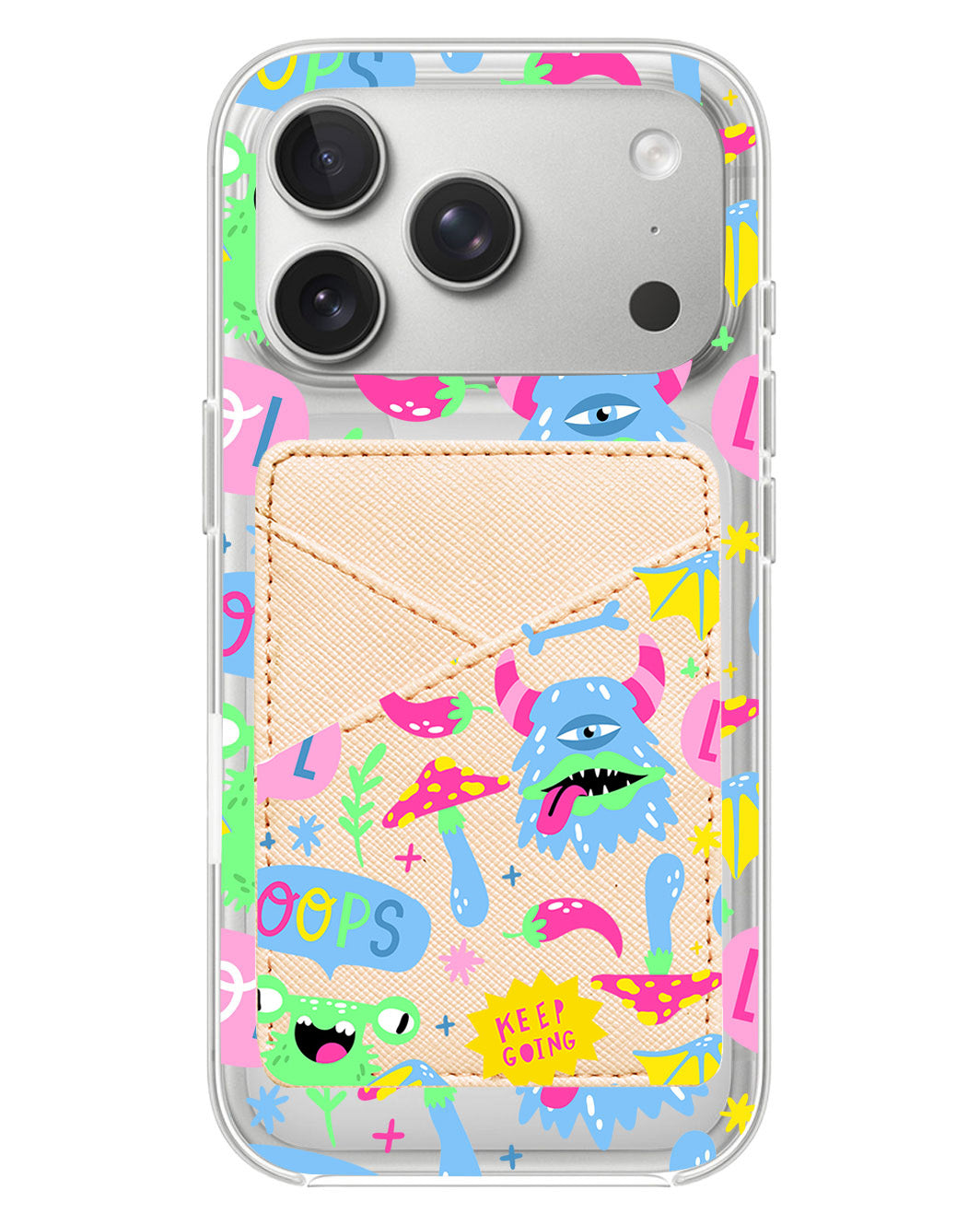 iPhone Phone Wallet Case - Monster Say Keep Going