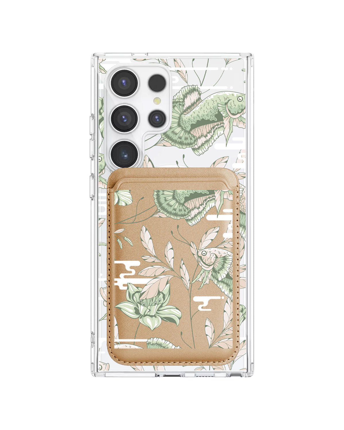 Android Magnetic Wallet Case - Fish & Floral 6.0