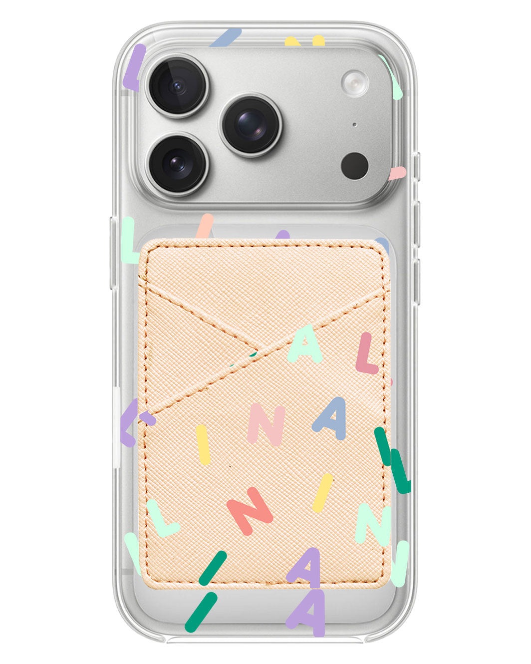 iPhone Phone Wallet Case - Monogram 2.0 Rainbow