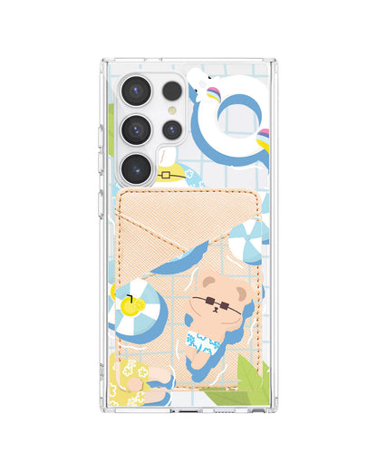 Android Phone Wallet Case - Pool Party Blue