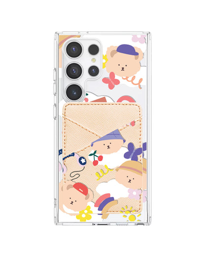 Android Phone Wallet Case - Bear in Style